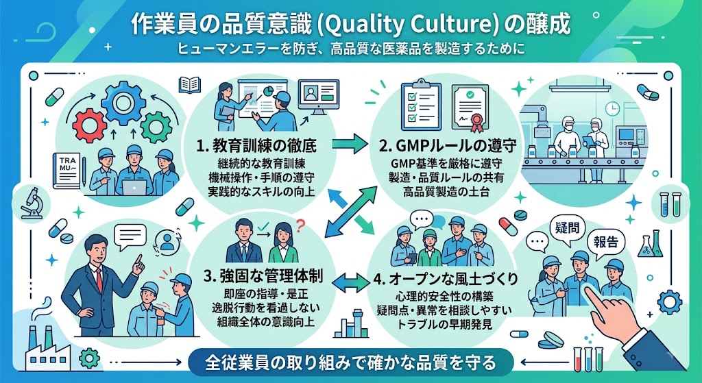 ���i�����ɂ�����i���ӎ��iQuality Culture�j�����ƃq���[�}���G���[�h�~��4�̗v�f�������}��